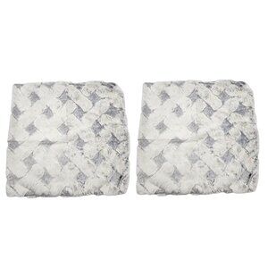 Cozy Bliss Textured Throw Knitted Pillowcase 2 Pcs Set Couch Chair Gray 20x20 In